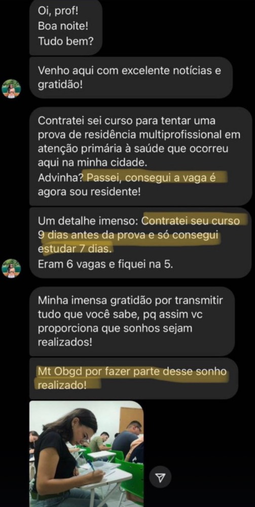Depoimento de aluna do Cuidando da Carreira
